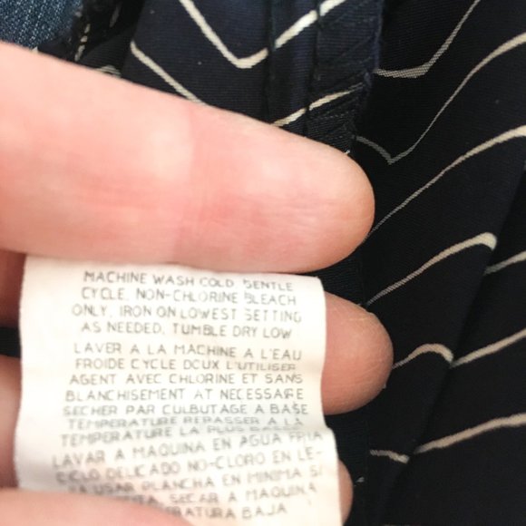 VTG 80's Navy Wave Skirt - Picture 11 of 11